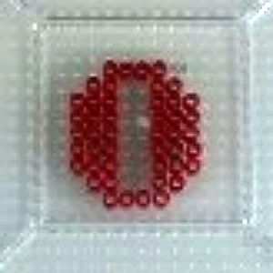 Handmade beaded letter o